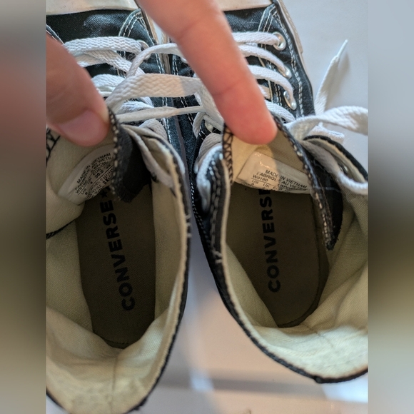 Converse All Star Chuck Taylor Black White Classic High Top Sneakers Women's 6 - Picture 7 of 10